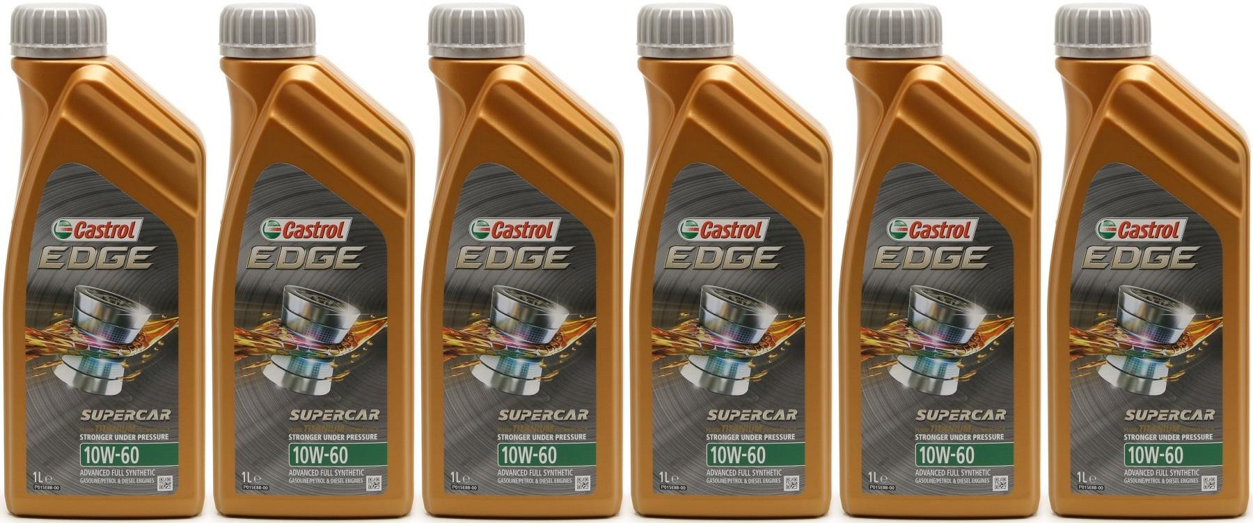 Castrol Edge 10W-60 Supercar Motoröl 6x 1l = 6 Liter