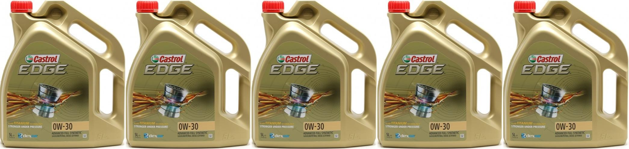 Castrol Edge 0W-30 Fluid Titanium (ex. FST) Motoröl 5x 5 = 25 Liter