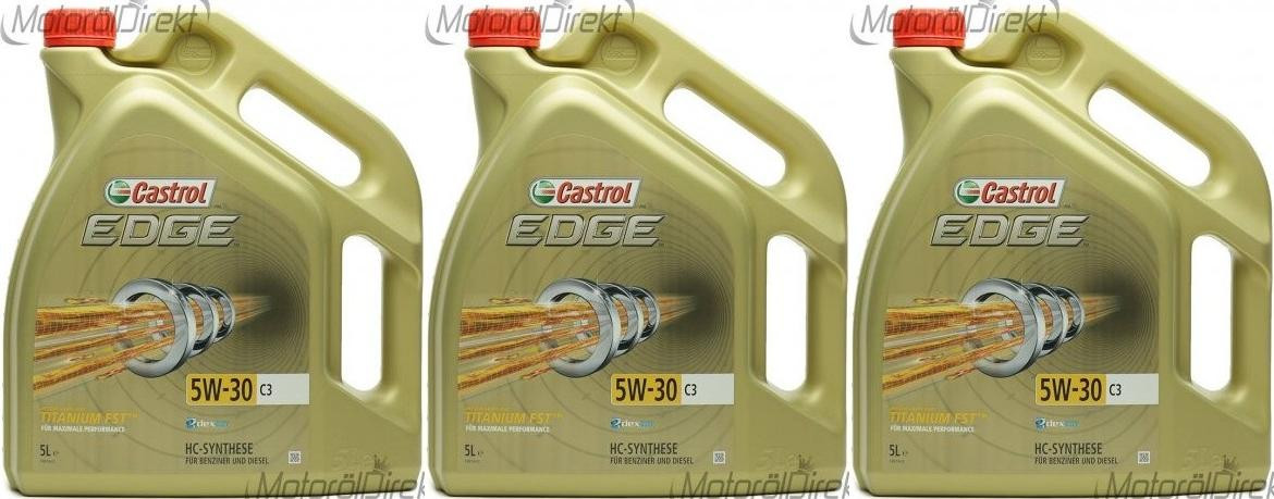 Castrol Edge 5W-30 C3 Fluid Titanium (ex. FST) Motoröl 3x 5 = 15 Liter