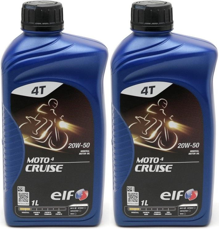 Elf Moto 4 Cruise SAE 20W-50 4T Motorrad Motoröl 2x 1l = 2 Liter