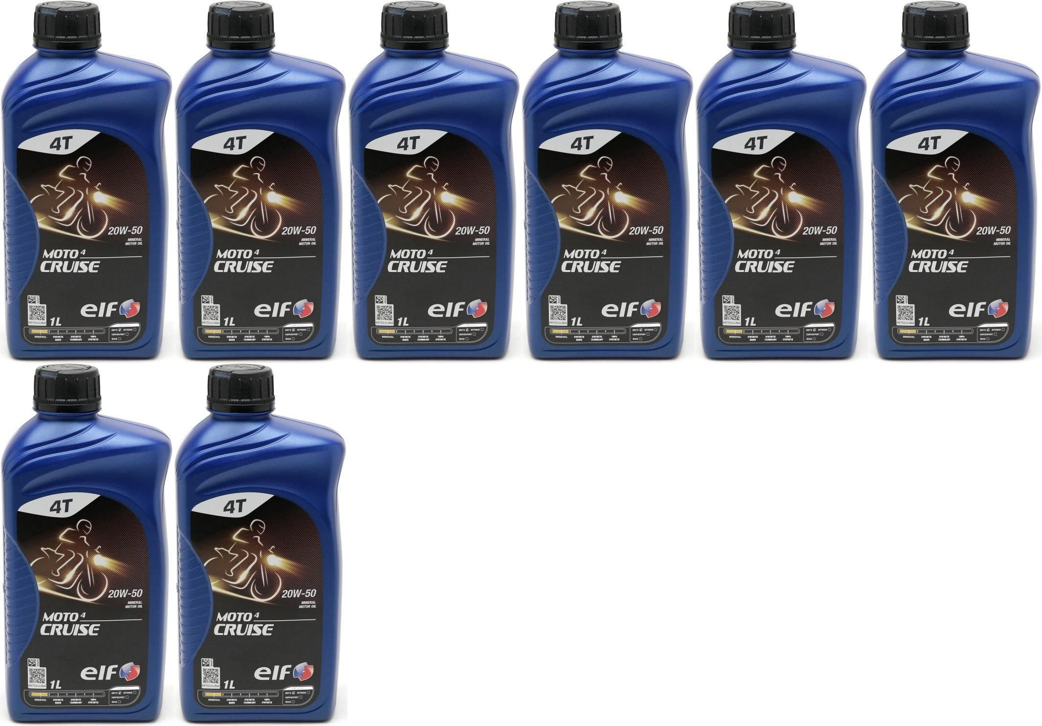 Elf Moto 4 Cruise SAE 20W-50 4T Motorrad Motoröl 8x 1l = 8 Liter