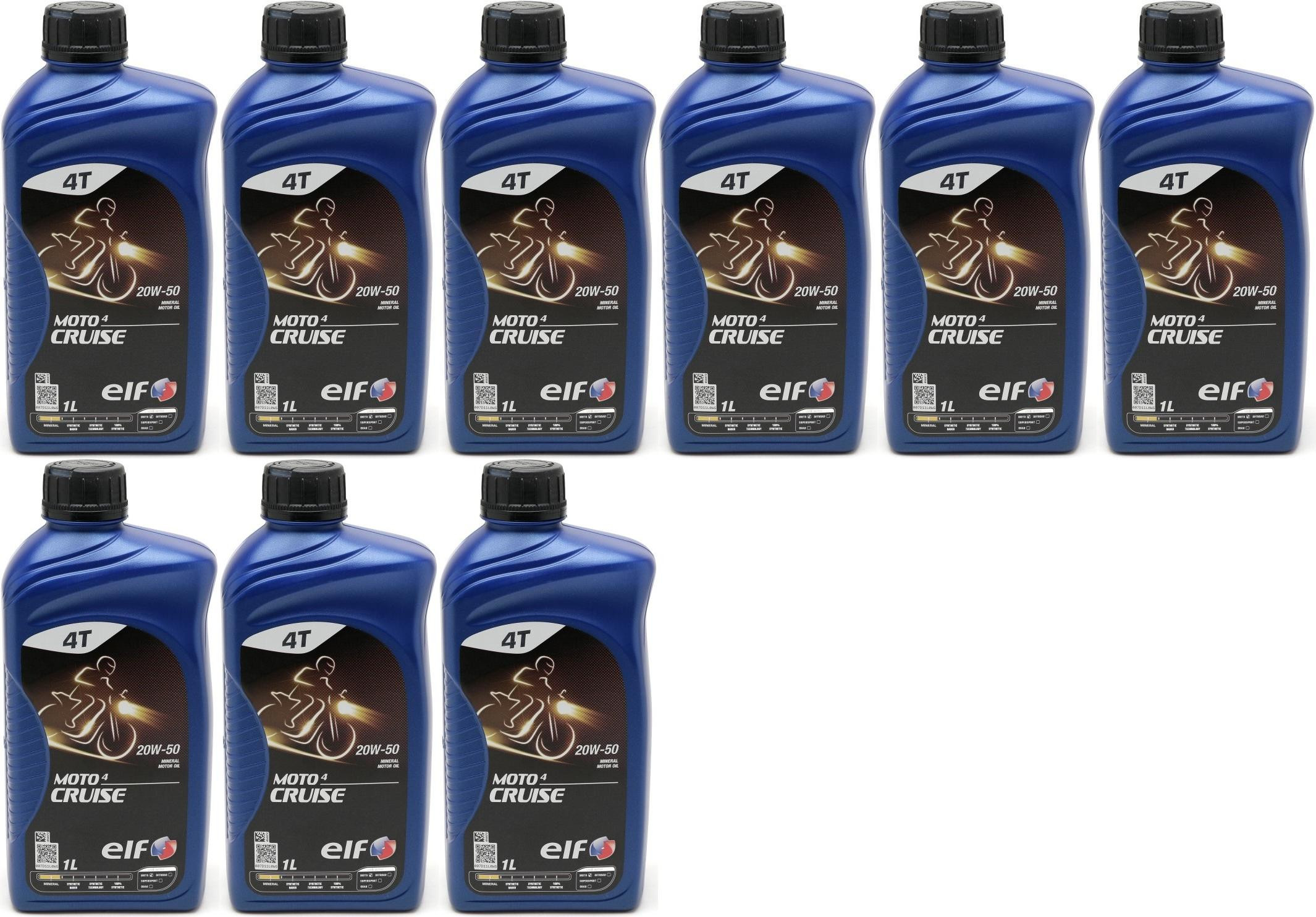 Elf Moto 4 Cruise SAE 20W-50 4T Motorrad Motoröl 9x 1l = 9 Liter