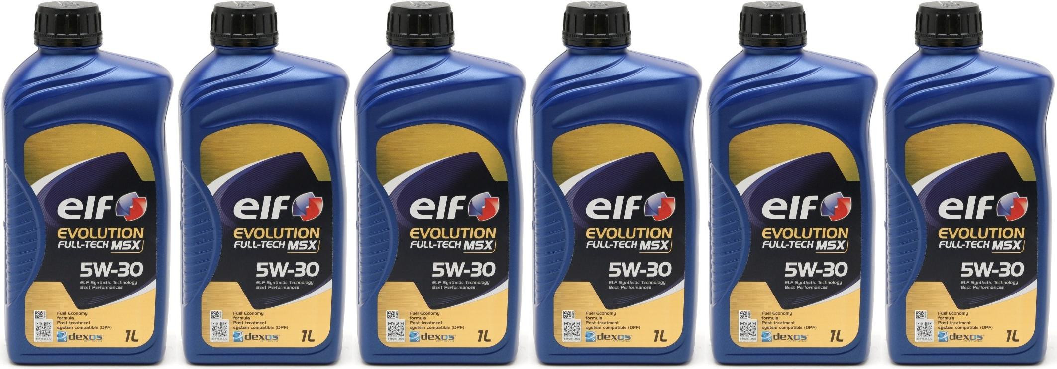 Elf Evolution FULL-TECH MSX 5W-30 Motoröl 6x 1l = 6 Liter