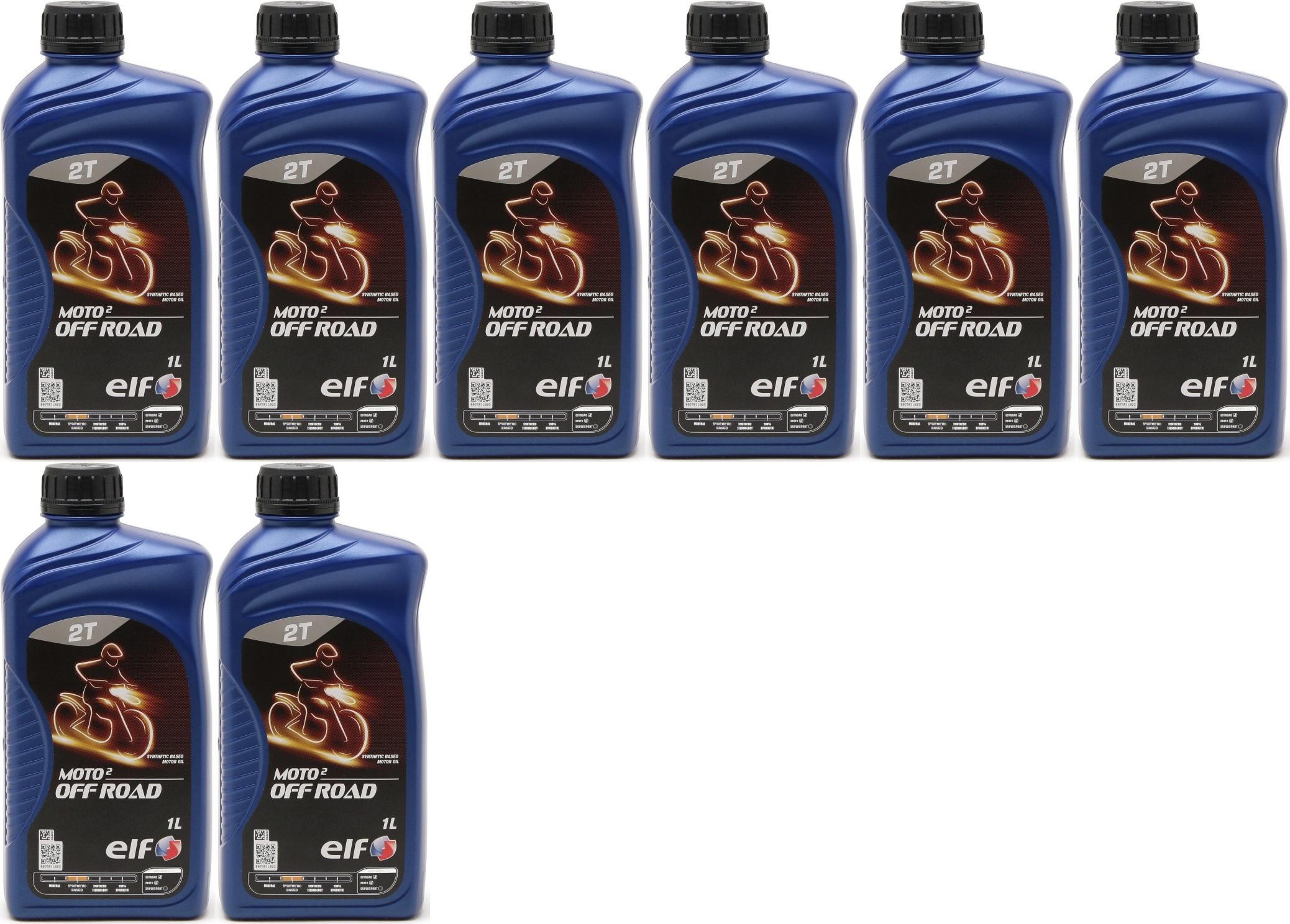 Elf Moto 2 Off Road teilsynthetisches 2T Motorrad Motorenöl 8x 1l = 8 Liter
