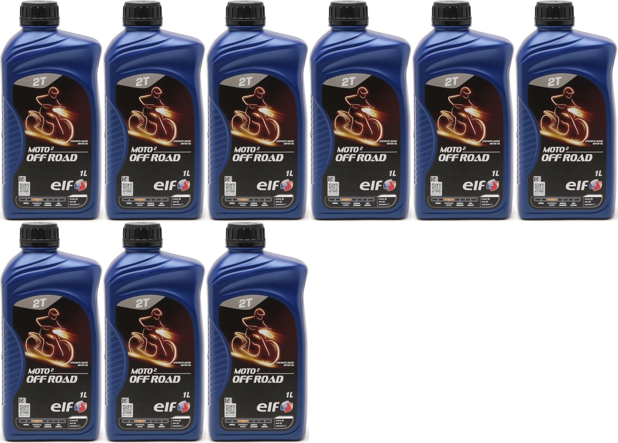 Elf Moto 2 Off Road teilsynthetisches 2T Motorrad Motorenöl 9x 1l = 9 Liter