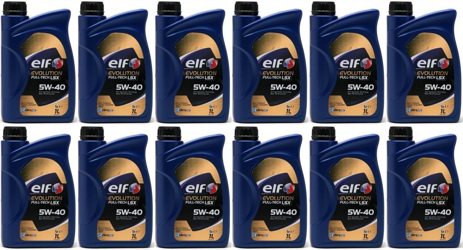 Elf Evolution FULL-TECH LSX 5W-40 Motoröl 12x 1l = 12 Liter