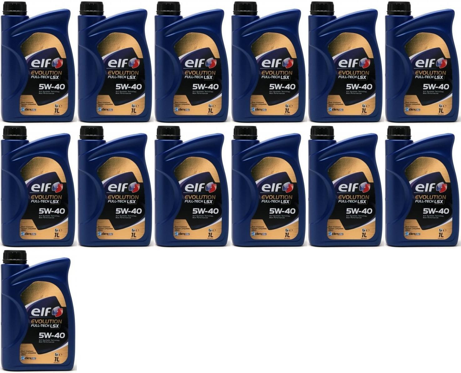 Elf Evolution FULL-TECH LSX 5W-40 Motoröl 13x 1l = 13 Liter