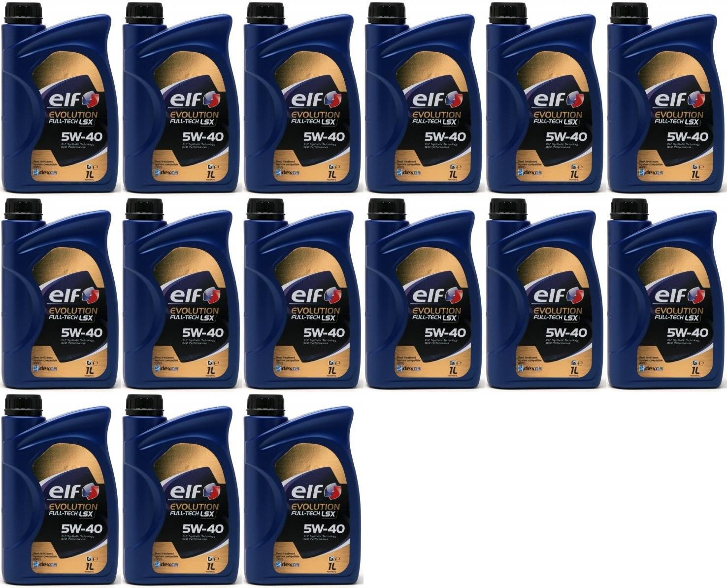 Elf Evolution FULL-TECH LSX 5W-40 Motoröl 15x 1l = 15 Liter