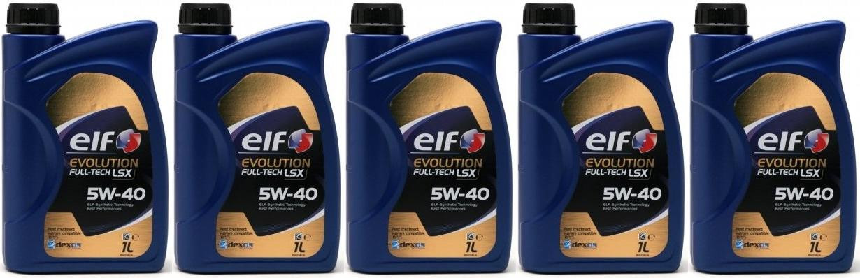 Elf Evolution FULL-TECH LSX 5W-40 Motoröl 5x 1l = 5 Liter