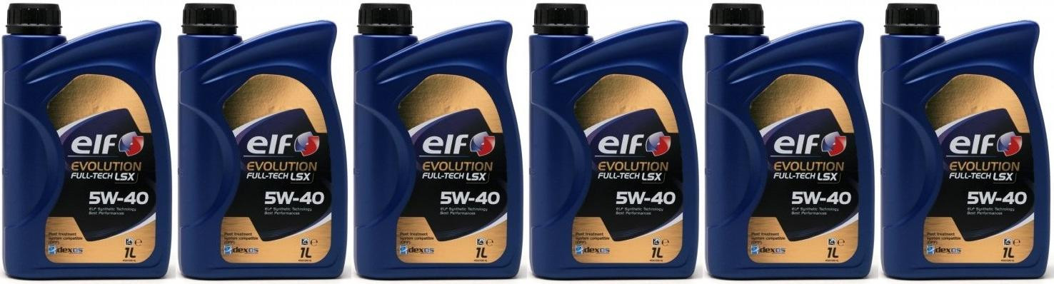 Elf Evolution FULL-TECH LSX 5W-40 Motoröl 6x 1l = 6 Liter