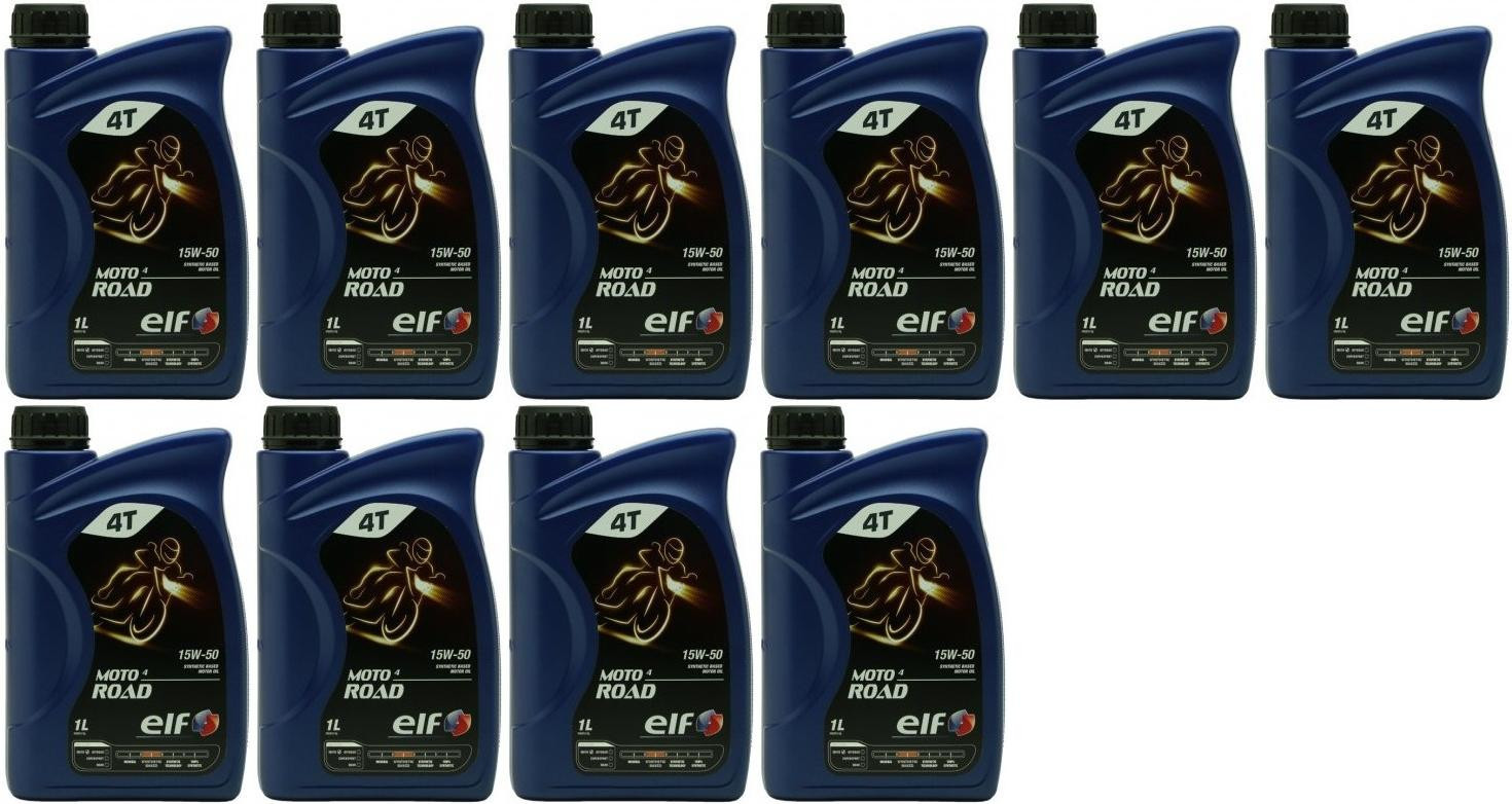 Elf Moto 4 Road 15W-50 4T Motorrad Motoröl 10x 1l = 10 Liter