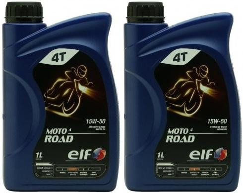 Elf Moto 4 Road 15W-50 4T Motorrad Motoröl 2x 1l = 2 Liter