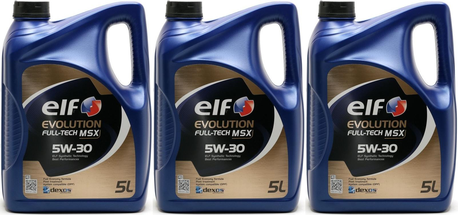 Elf Evolution FULL-TECH MSX 5W-30 Motoröl 3x 5 = 15 Liter