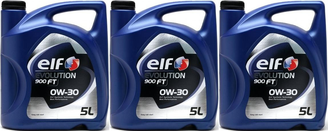 Elf Evolution 900 FT 0W-30 Motoröl 3x 5 = 15 Liter