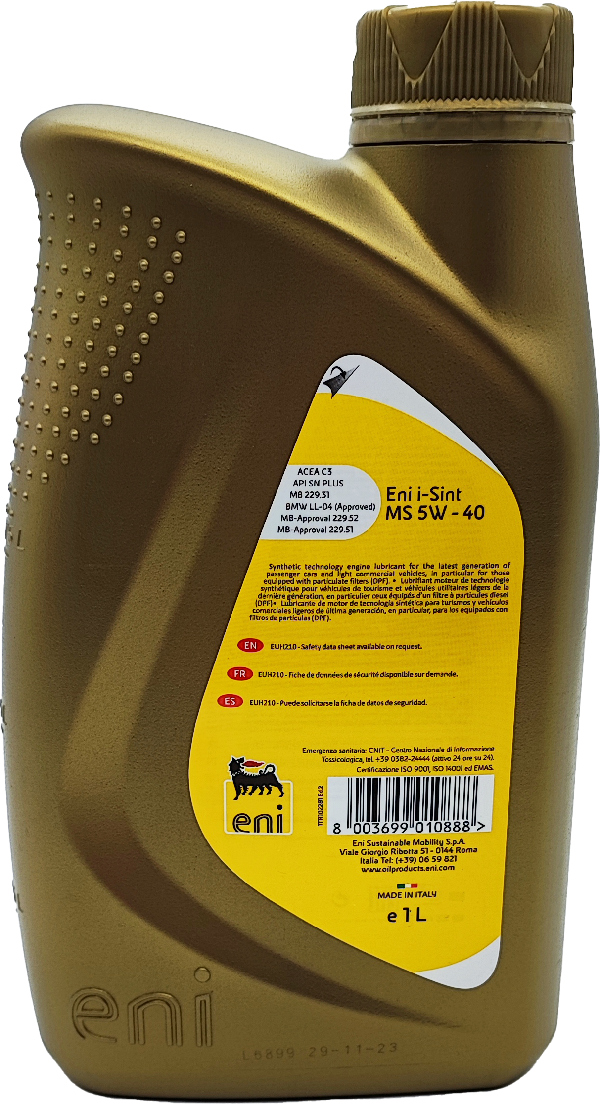 ENI i-Sint MS 5W-40 Motoröl 1l