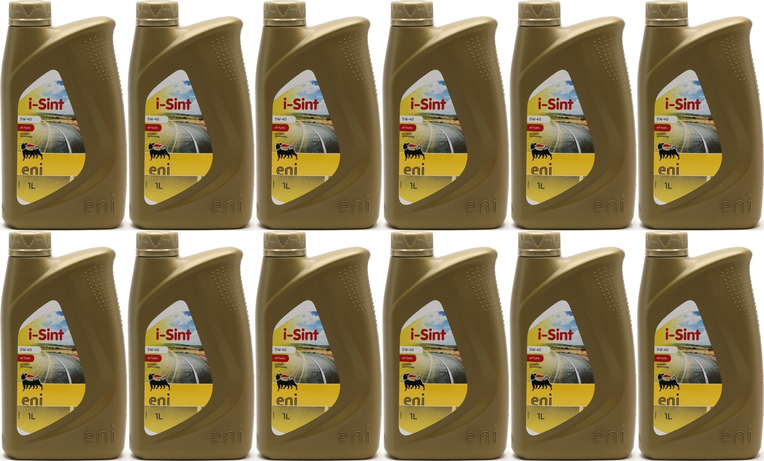 ENI i-Sint 5W-40 Motoröl 12x 1l = 12 Liter
