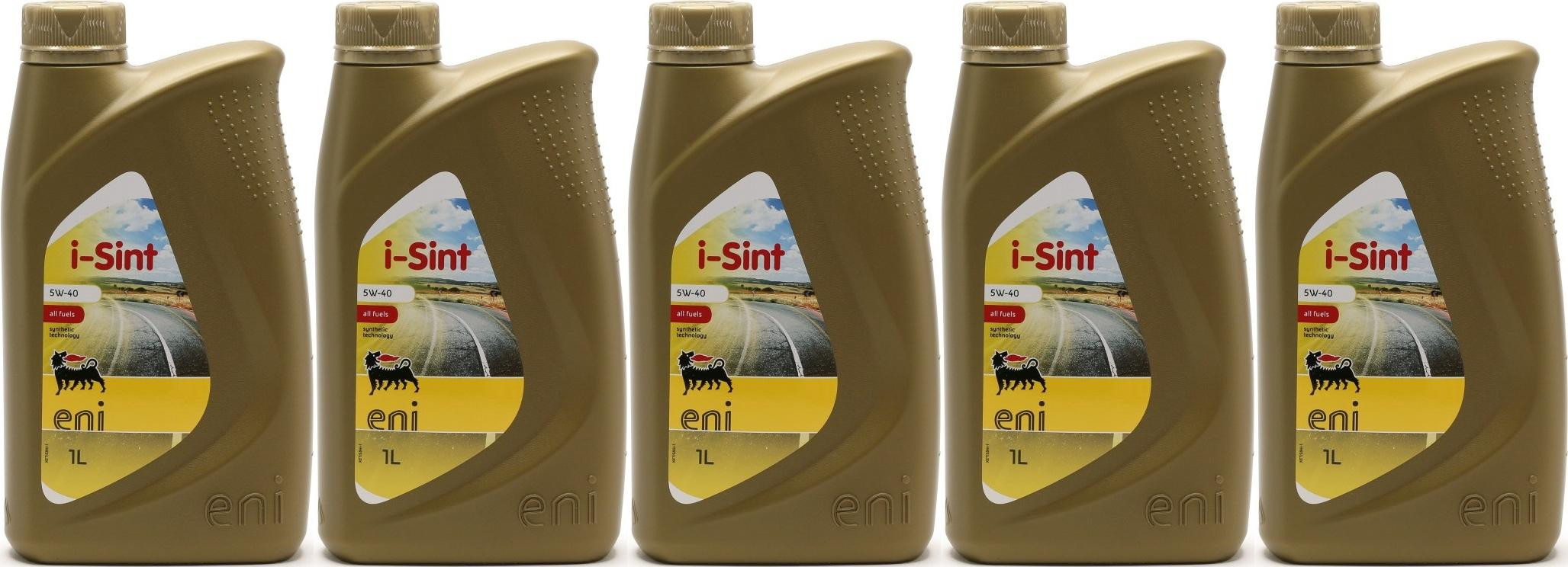 ENI i-Sint 5W-40 Motoröl 5x 1l = 5 Liter