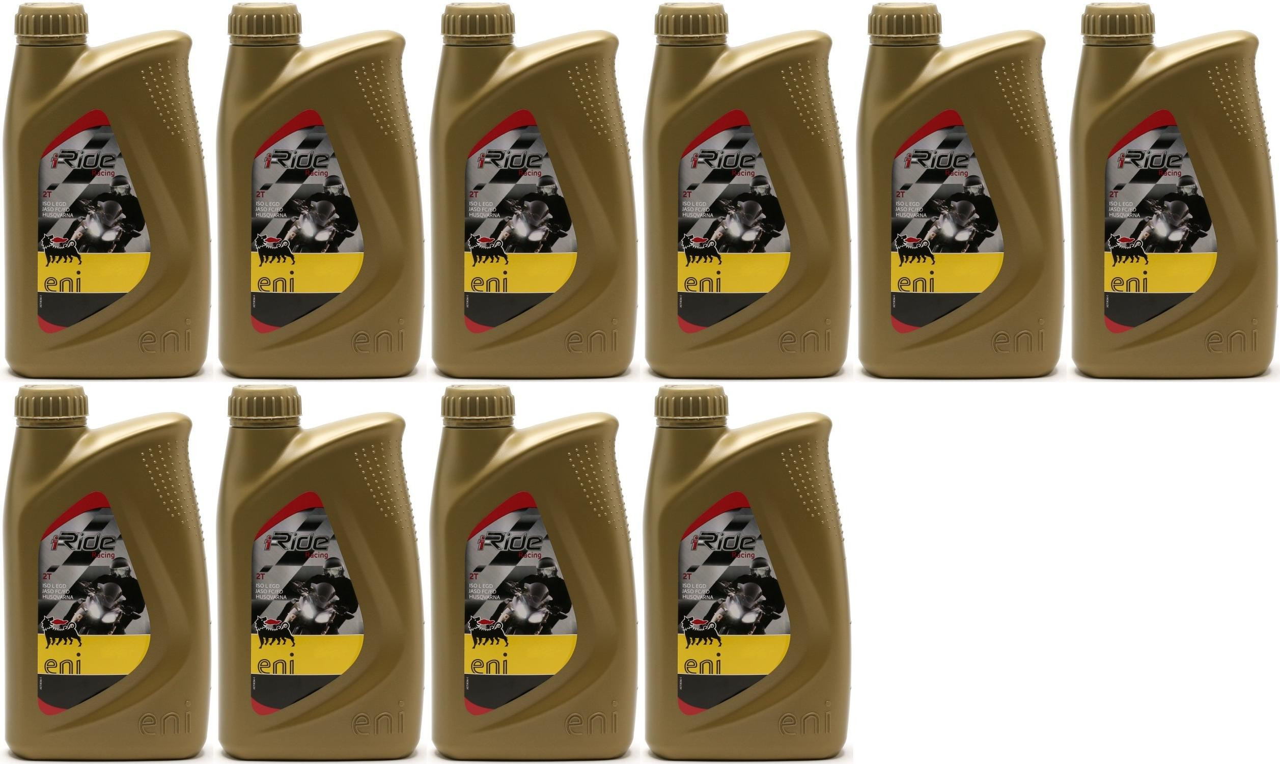 ENI i-Ride racing 2t vollsynthetisches Motorrad Motoröl 10x 1l = 10 Liter