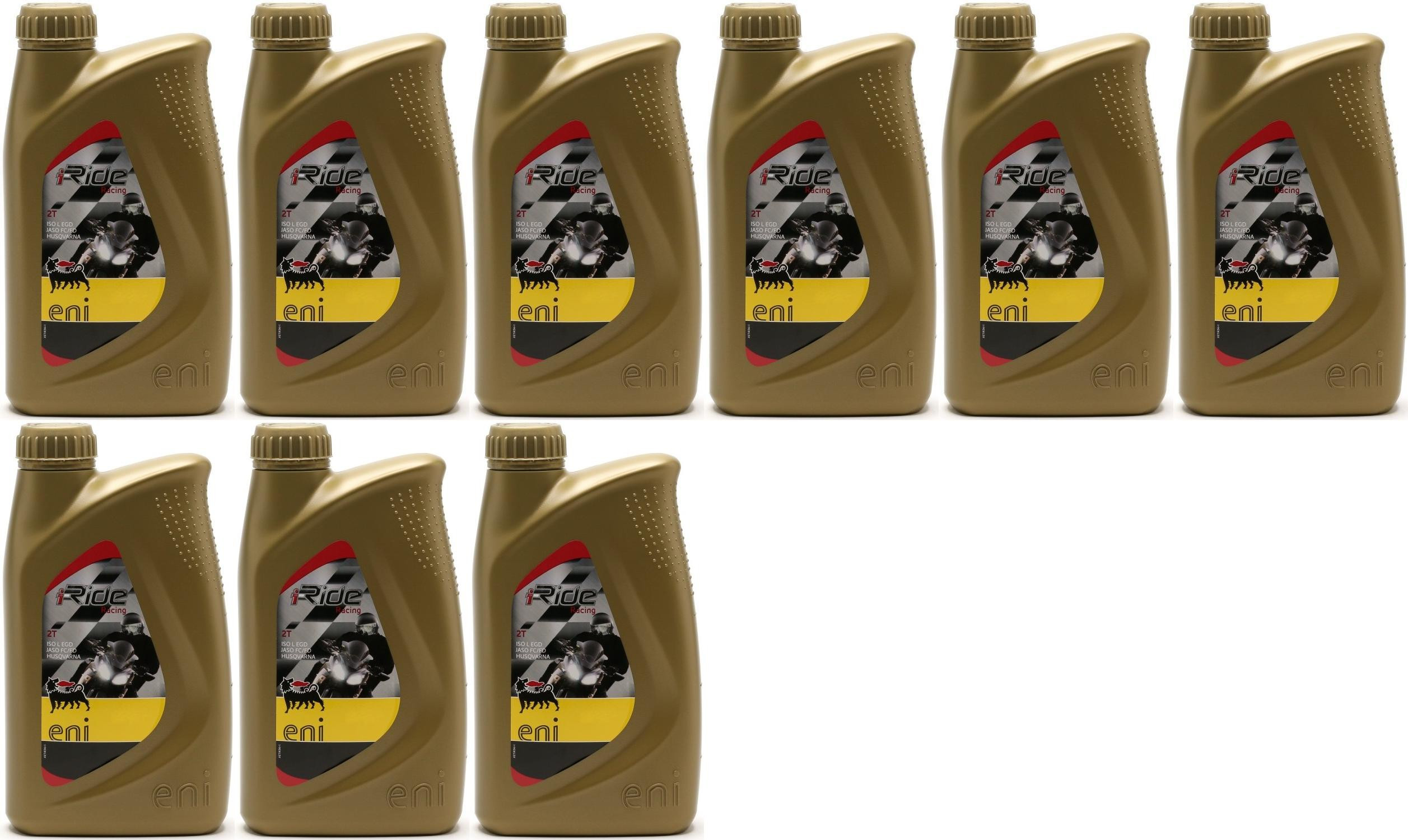 ENI i-Ride racing 2t vollsynthetisches Motorrad Motoröl 9x 1l = 9 Liter