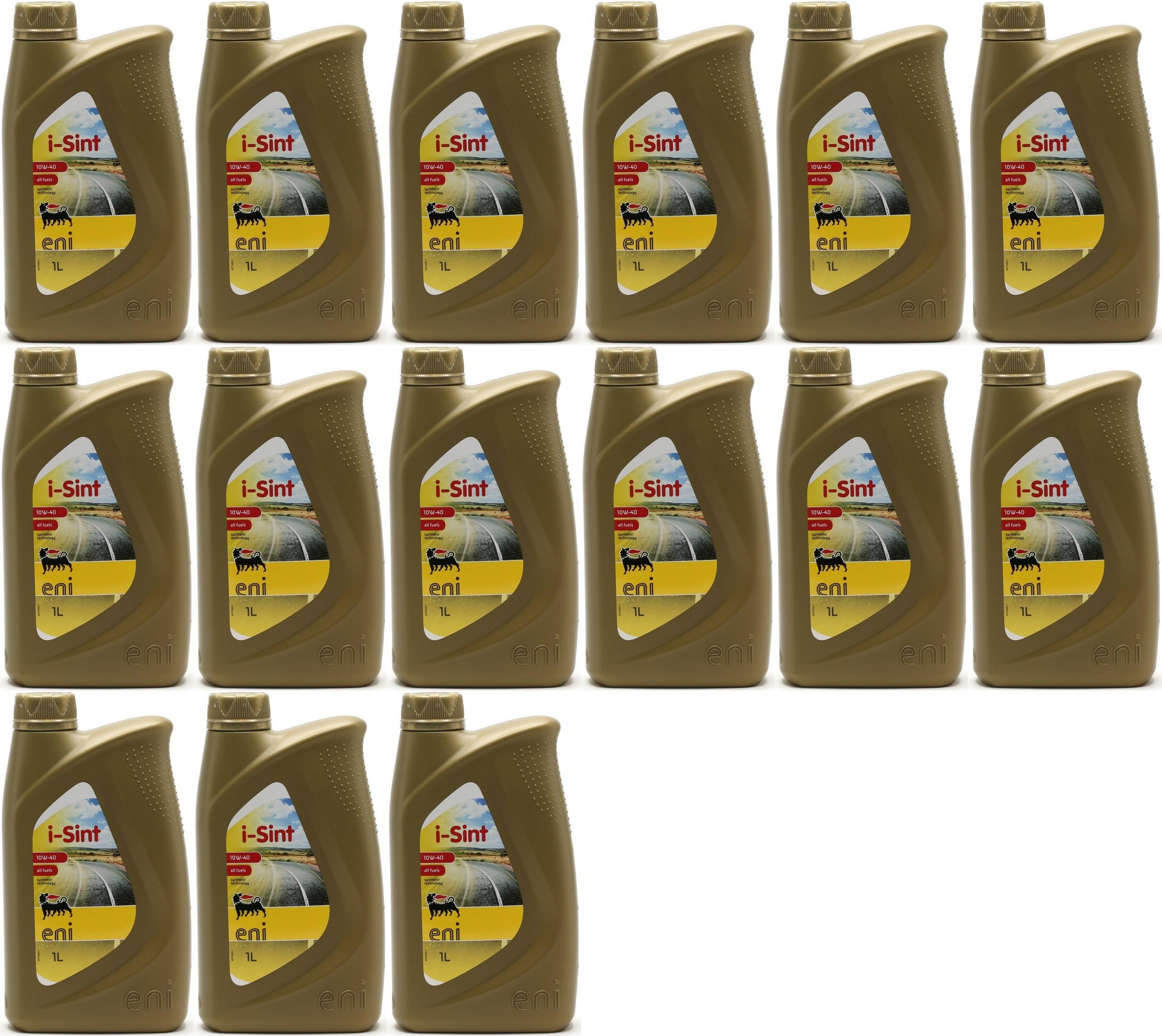 ENI i-Sint 10W-40 Diesel & Benziner Motoröliter 15x 1l = 15 Liter