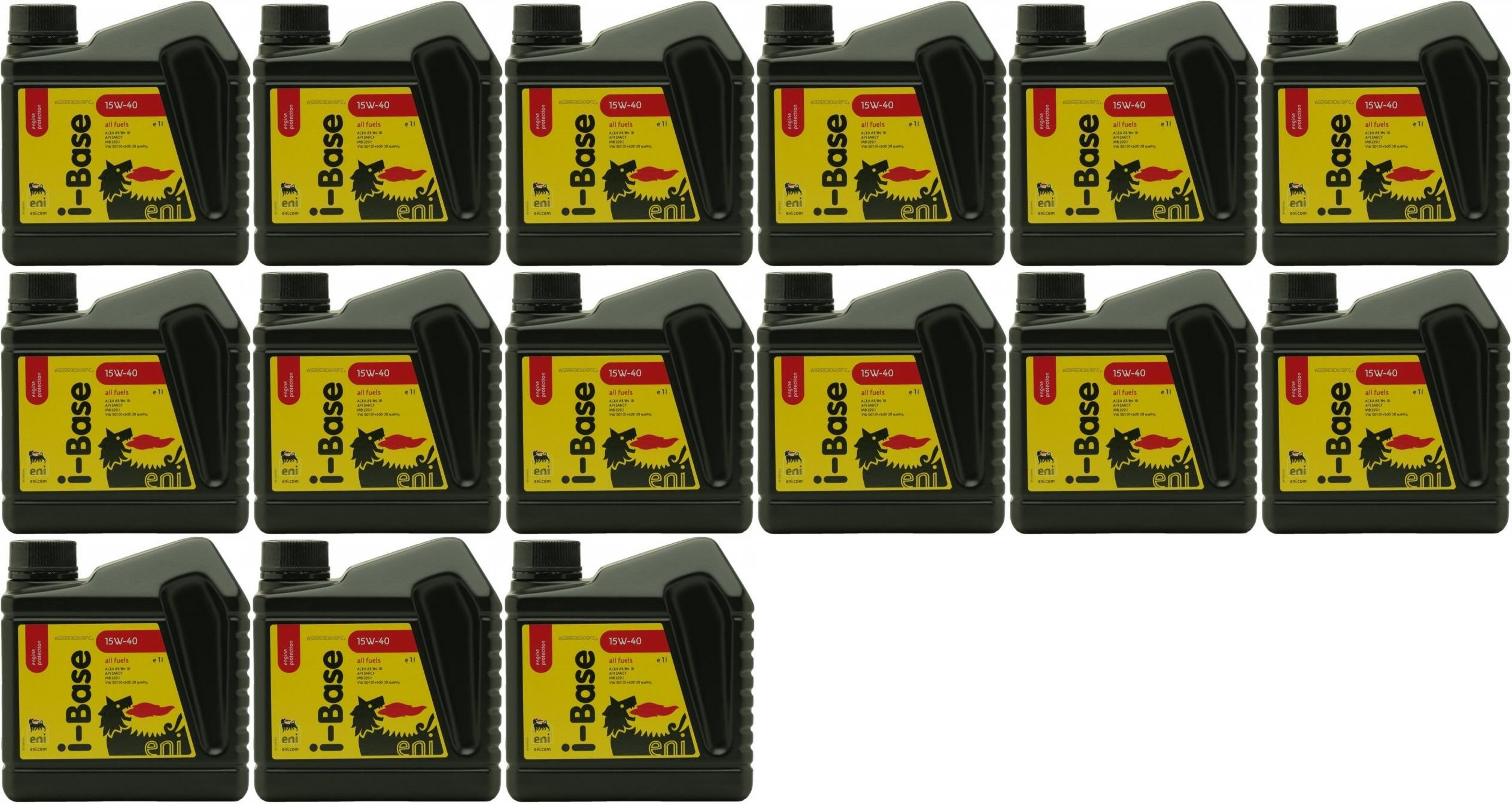 Eni i-Base 15W-40 Motoröl 15x 1l = 15 Liter