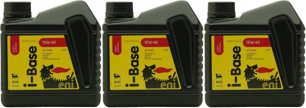 Eni i-Base 15W-40 Motoröl 3x 1l = 3 Liter