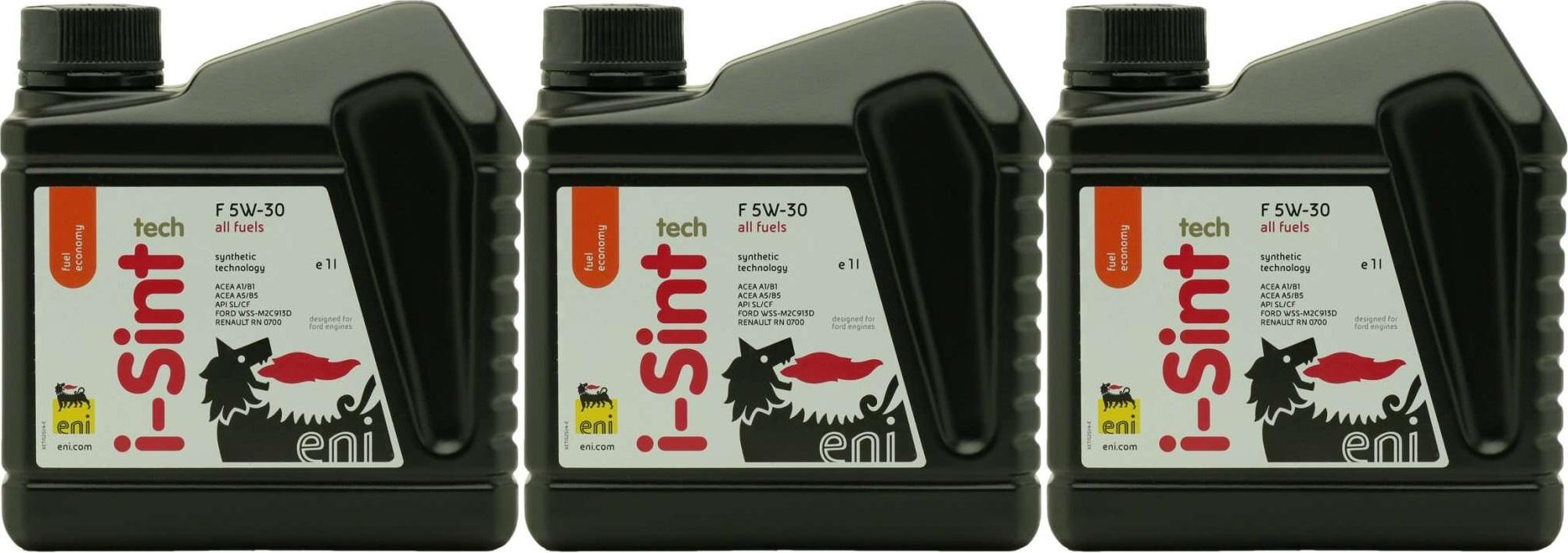 Eni i-Sint tech F 5W-30 Motoröl 3x 1l = 3 Liter