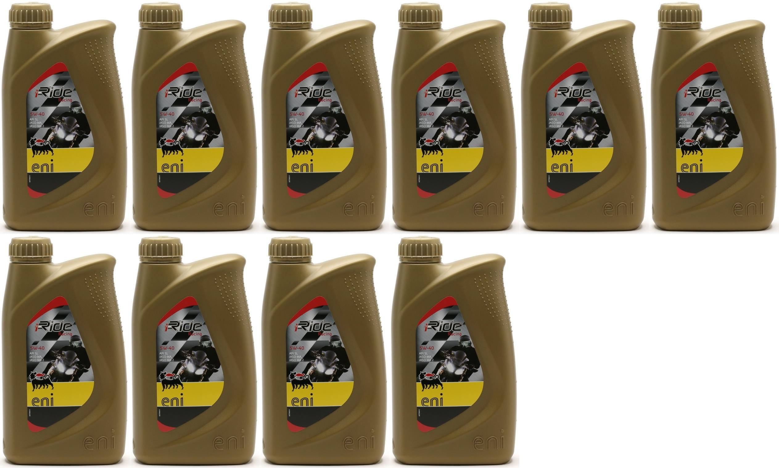 Eni i-Ride Racing 5W-40 synthetisches Motorrad Motoröl 10x 1l = 10 Liter