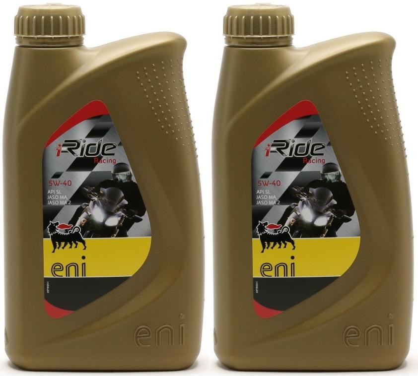 Eni i-Ride Racing 5W-40 synthetisches Motorrad Motoröl 2x 1l = 2 Liter