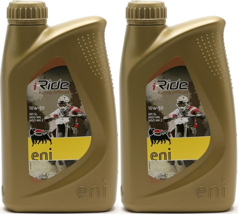Eni i-Ride racing offroad 10W-50 synthetisches Motorrad Motoröl 2x 1l = 2 Liter