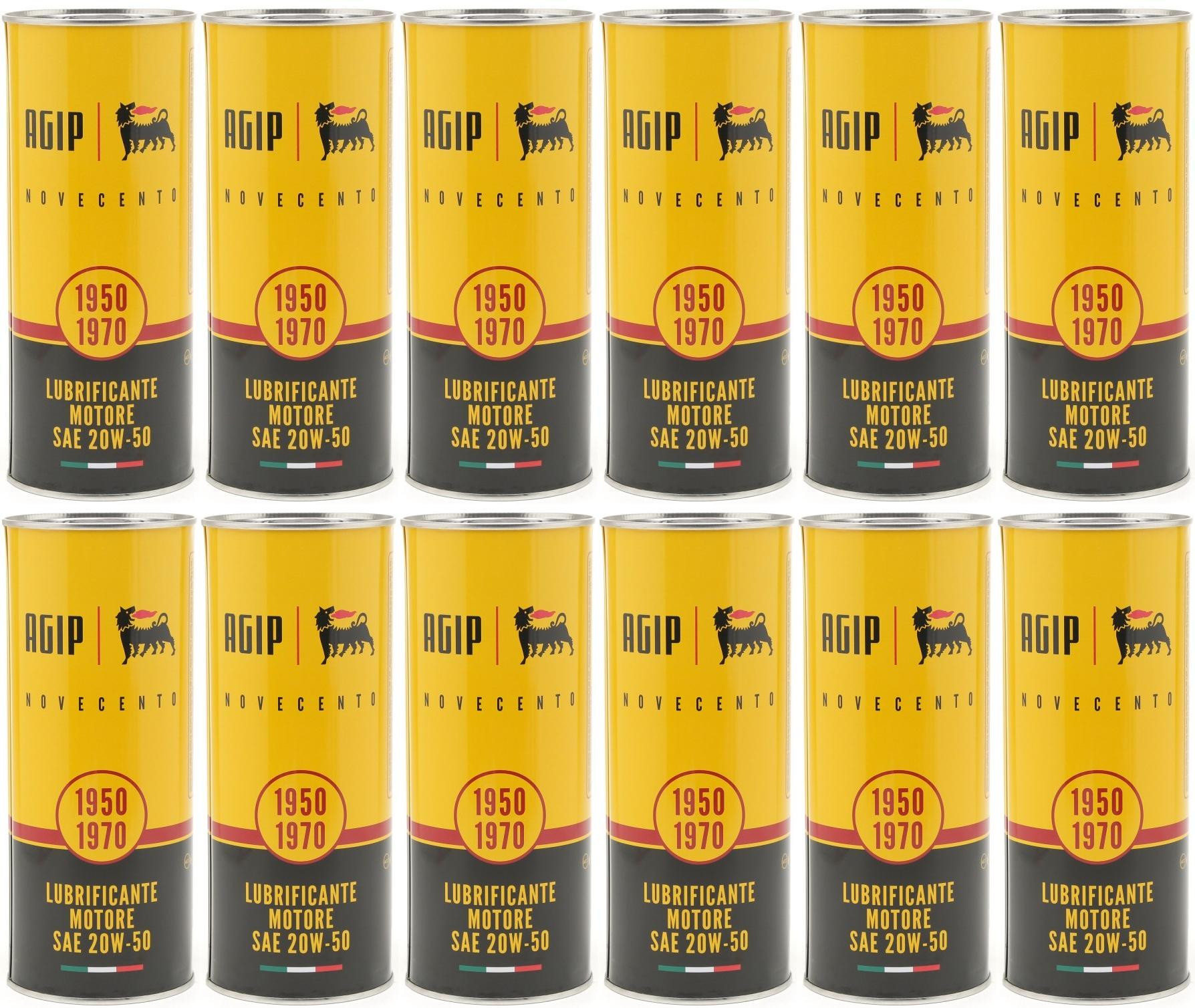 Eni AGIP Novecento 20W-50 (Ex i-Sint classic) 20W-50 Motoröl 12x 1l = 12 Liter