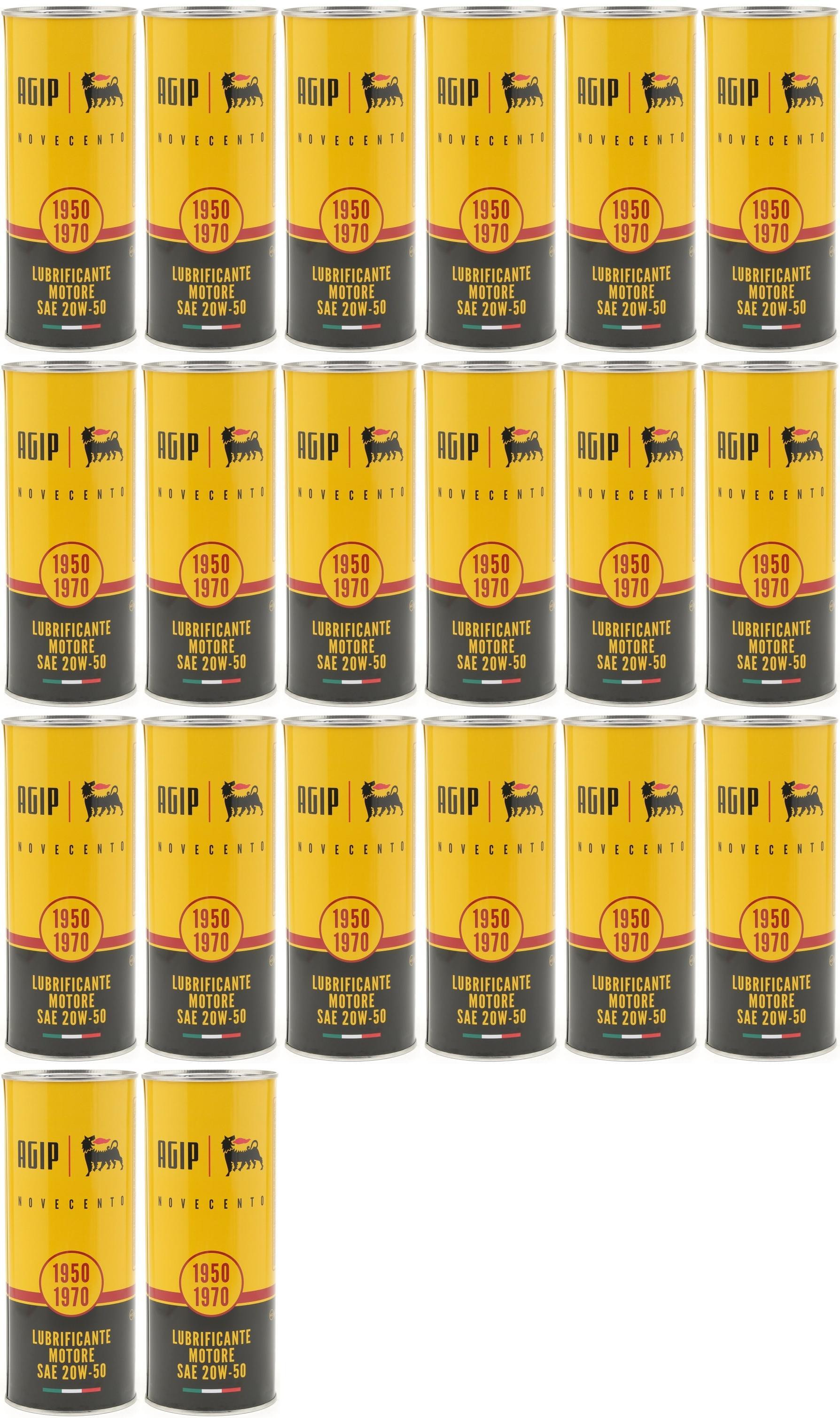 Eni AGIP Novecento 20W-50 (Ex i-Sint classic) 20W-50 Motoröl 20x 1l = 20 Liter