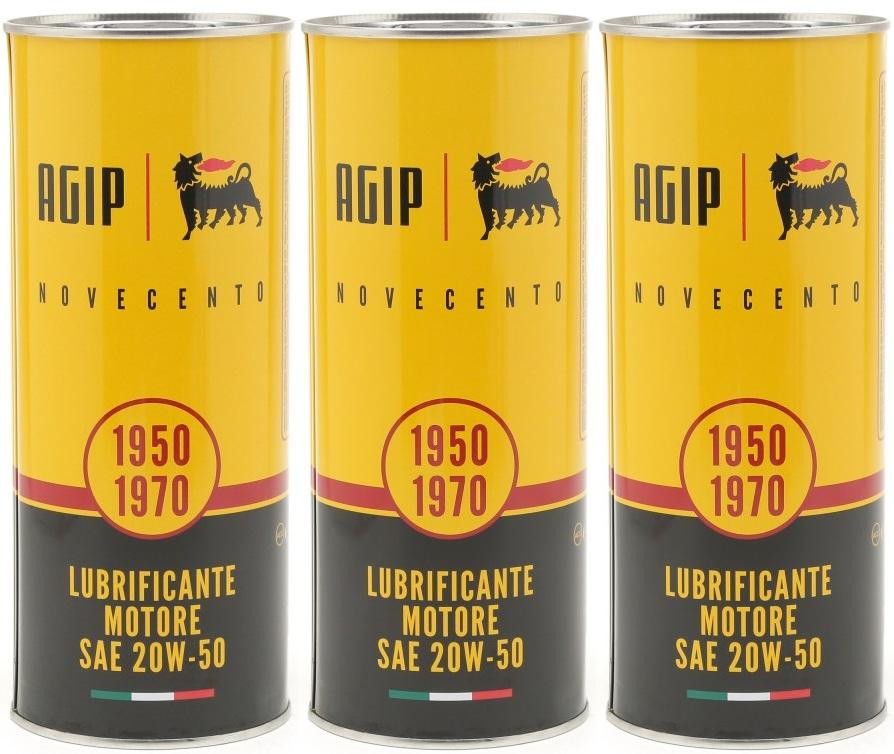 Eni AGIP Novecento 20W-50 (Ex i-Sint classic) 20W-50 Motoröl 3x 1l = 3 Liter
