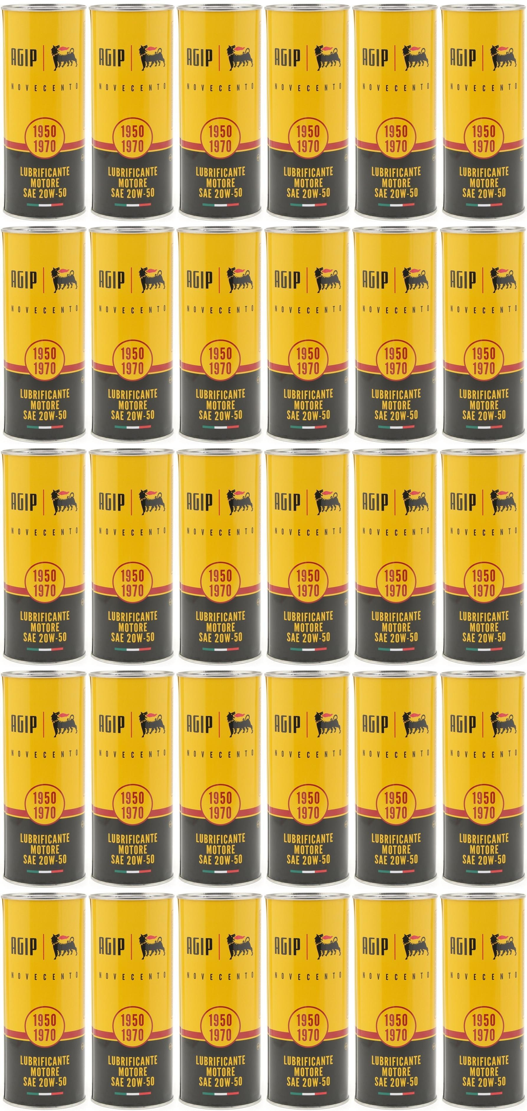 Eni AGIP Novecento 20W-50 (Ex i-Sint classic) 20W-50 Motoröl 30x 1l = 30 Liter