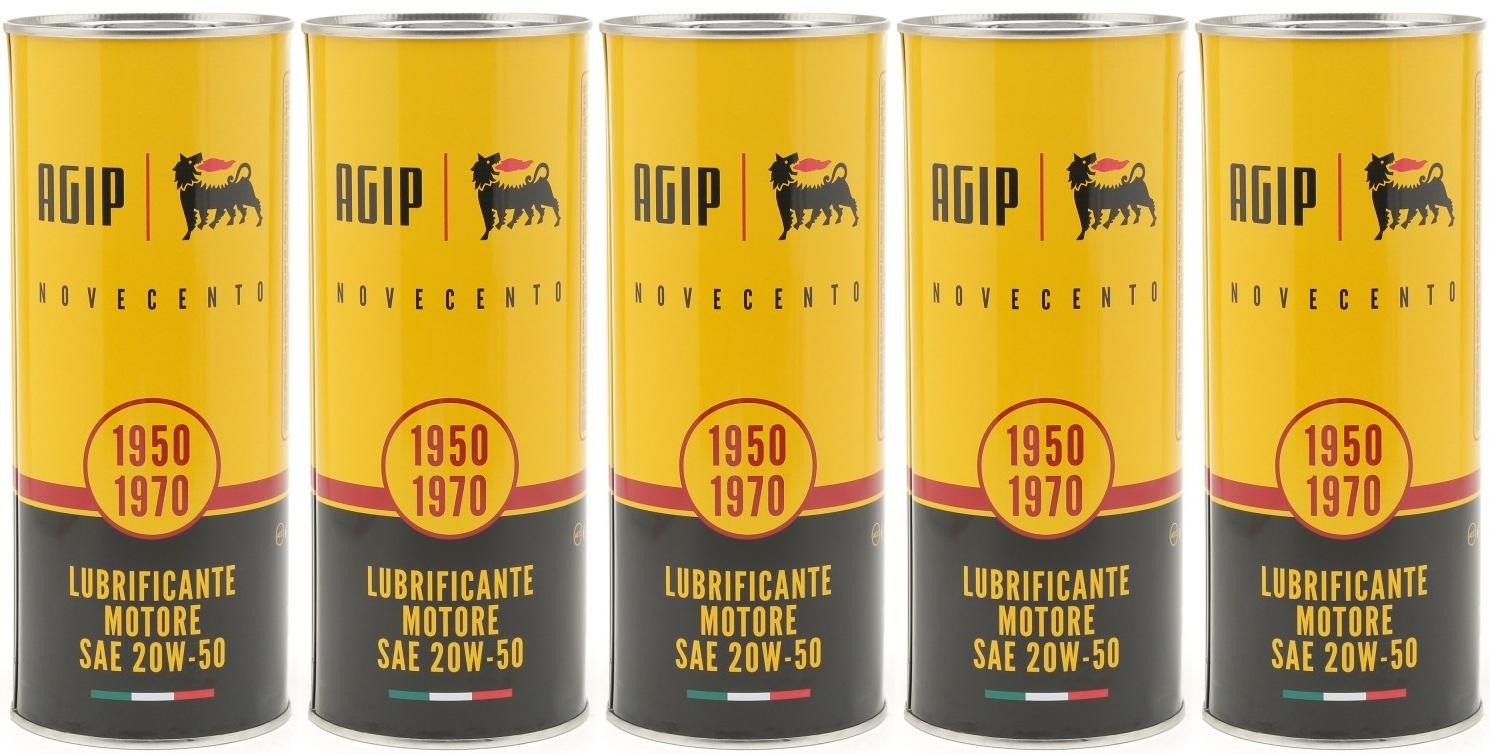 Eni AGIP Novecento 20W-50 (Ex i-Sint classic) 20W-50 Motoröl 5x 1l = 5 Liter