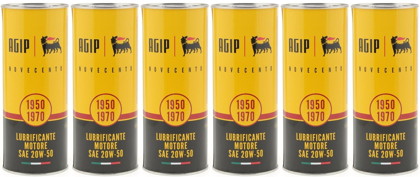 Eni AGIP Novecento 20W-50 (Ex i-Sint classic) 20W-50 Motoröl 6x 1l = 6 Liter