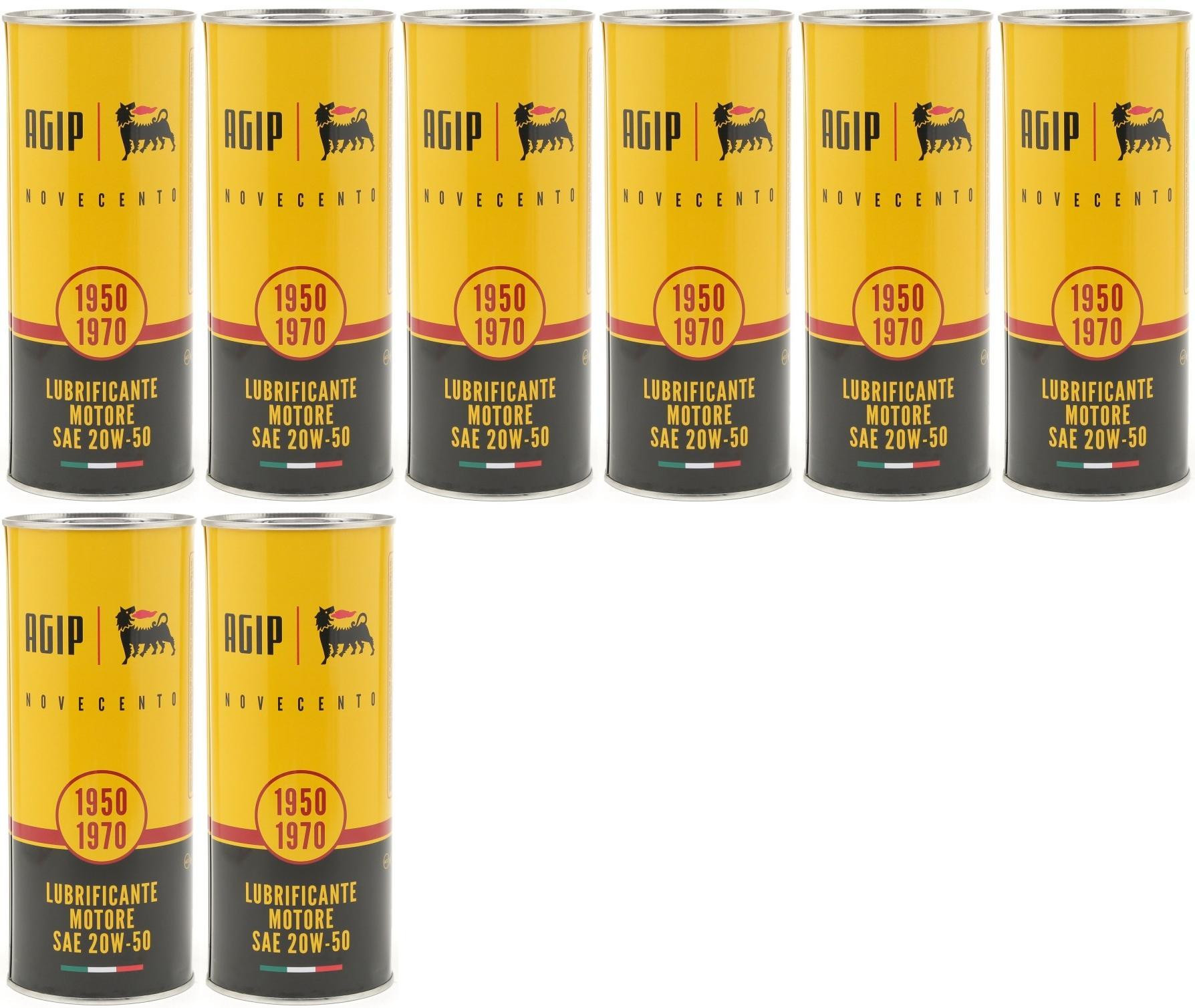 Eni AGIP Novecento 20W-50 (Ex i-Sint classic) 20W-50 Motoröl 8x 1l = 8 Liter
