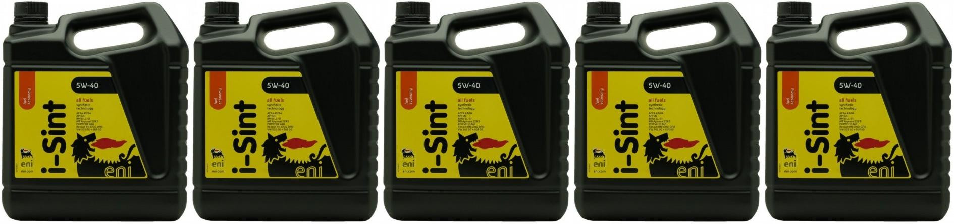 ENI i-Sint 5W-40 Motoröl 5x 5 = 25 Liter