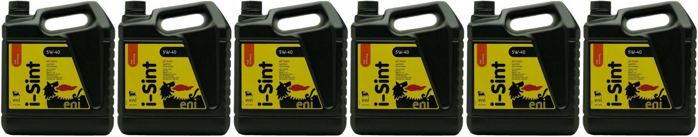 ENI i-Sint 5W-40 Motoröl 6x 5 = 30 Liter