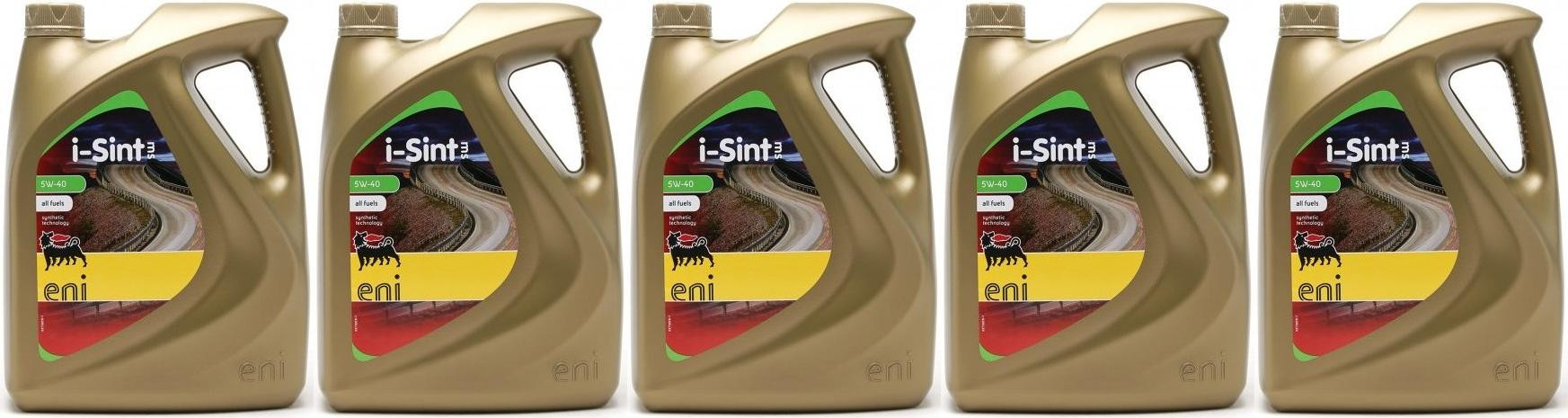 ENI i-Sint MS 5W-40 Motoröl 5x 5 = 25 Liter
