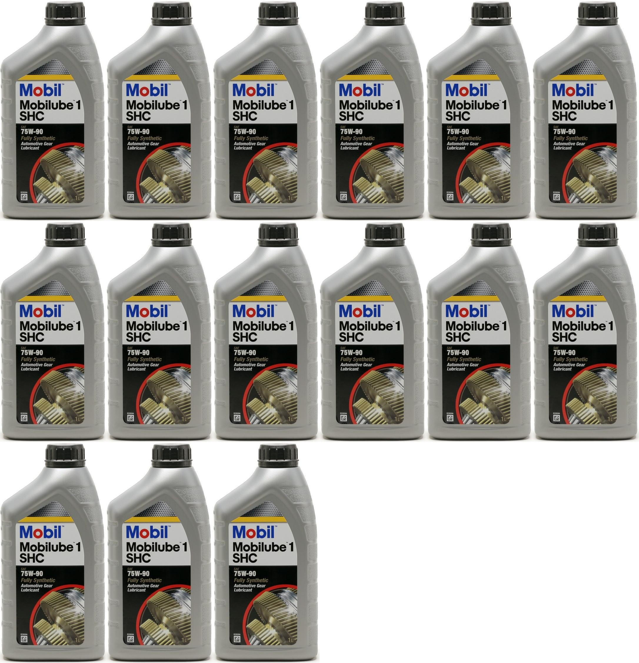 Mobil Mobilube 1 SHC 75W-90 PKW & Motorrad Getriebeöl 15x 1l = 15 Liter