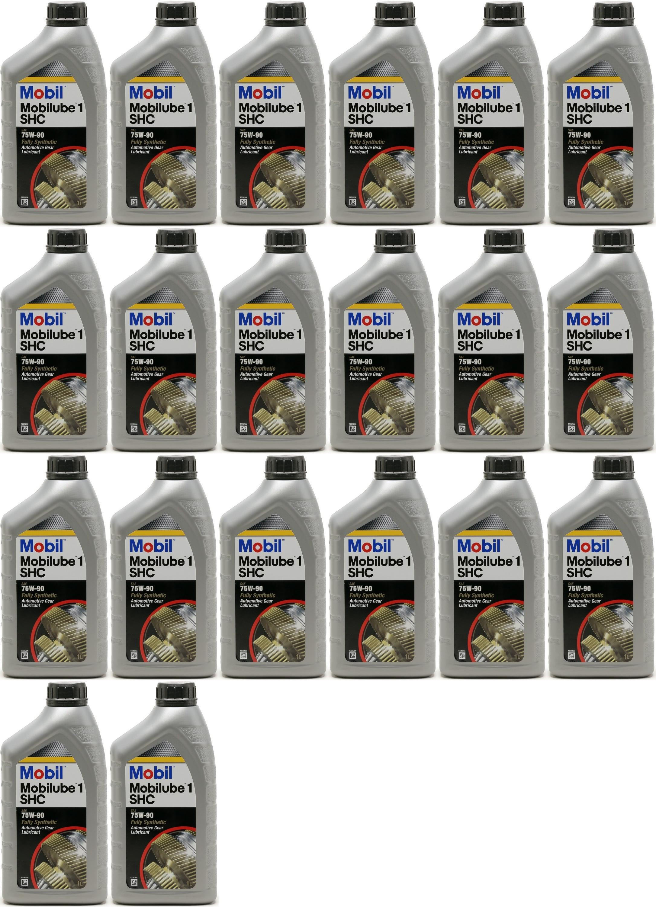 Mobil Mobilube 1 SHC 75W-90 PKW & Motorrad Getriebeöl 20x 1l = 20 Liter