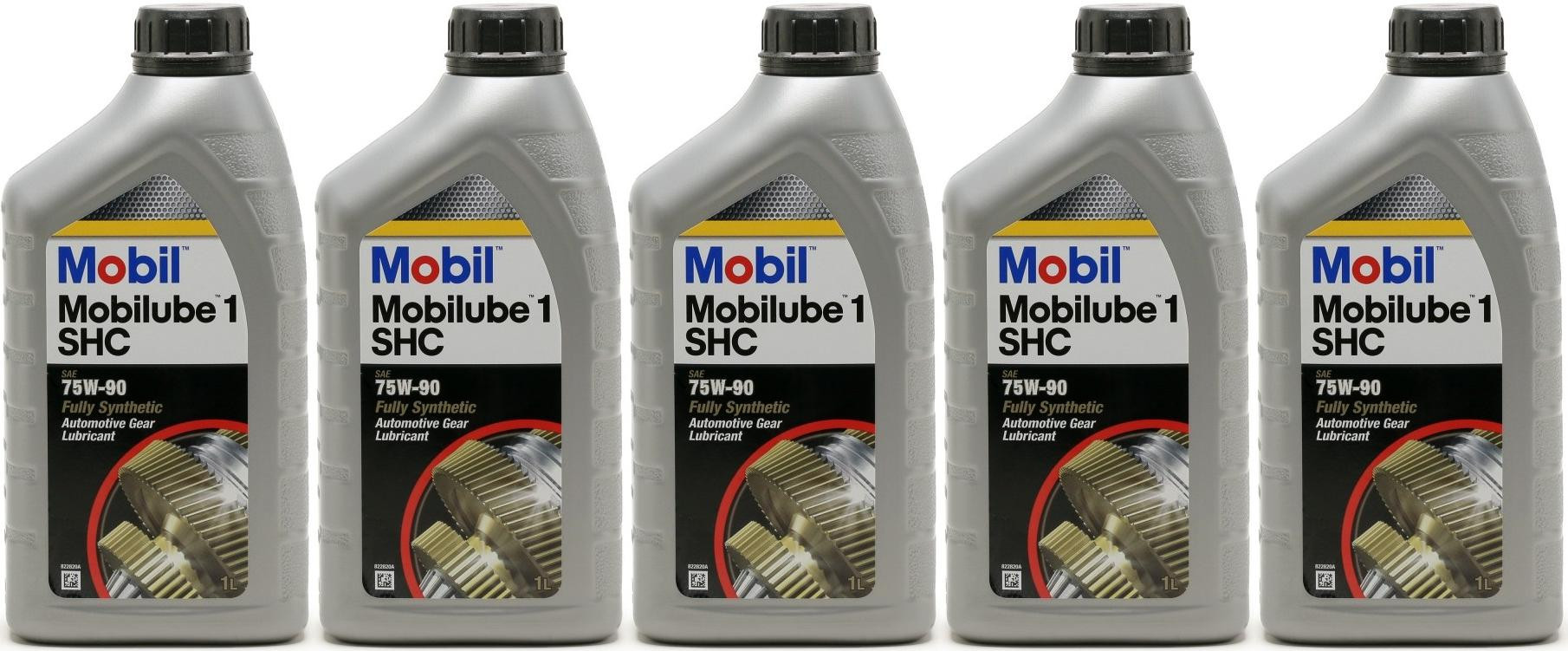 Mobil Mobilube 1 SHC 75W-90 PKW & Motorrad Getriebeöl 5x 1l = 5 Liter