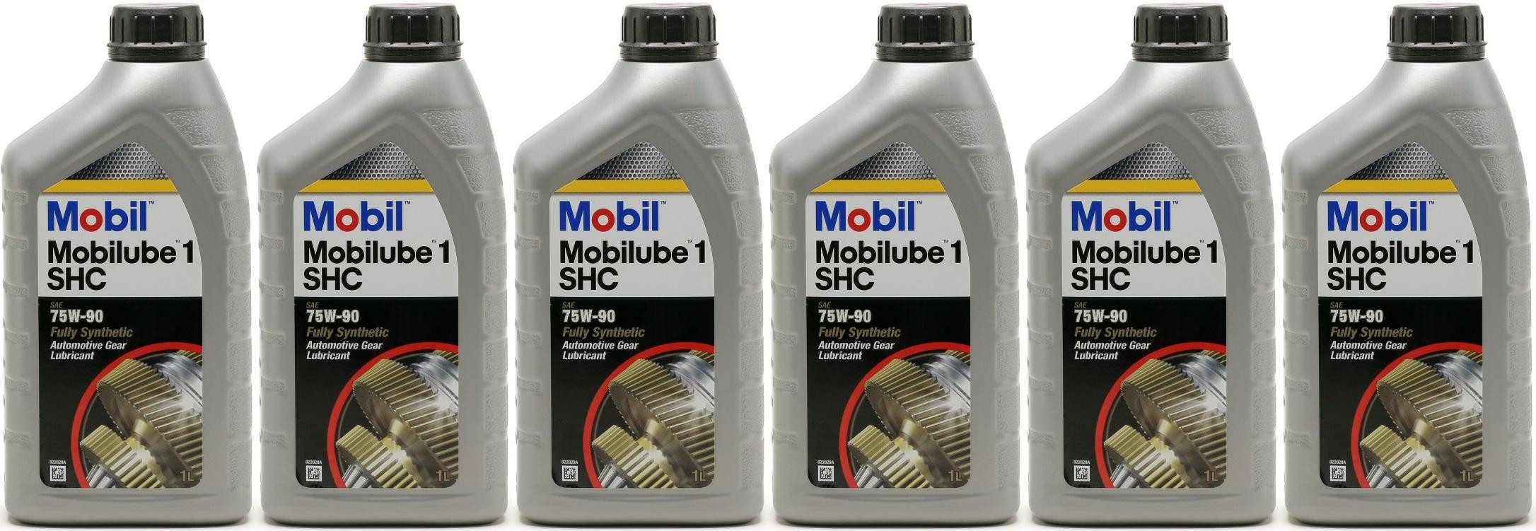 Mobil Mobilube 1 SHC 75W-90 PKW & Motorrad Getriebeöl 6x 1l = 6 Liter