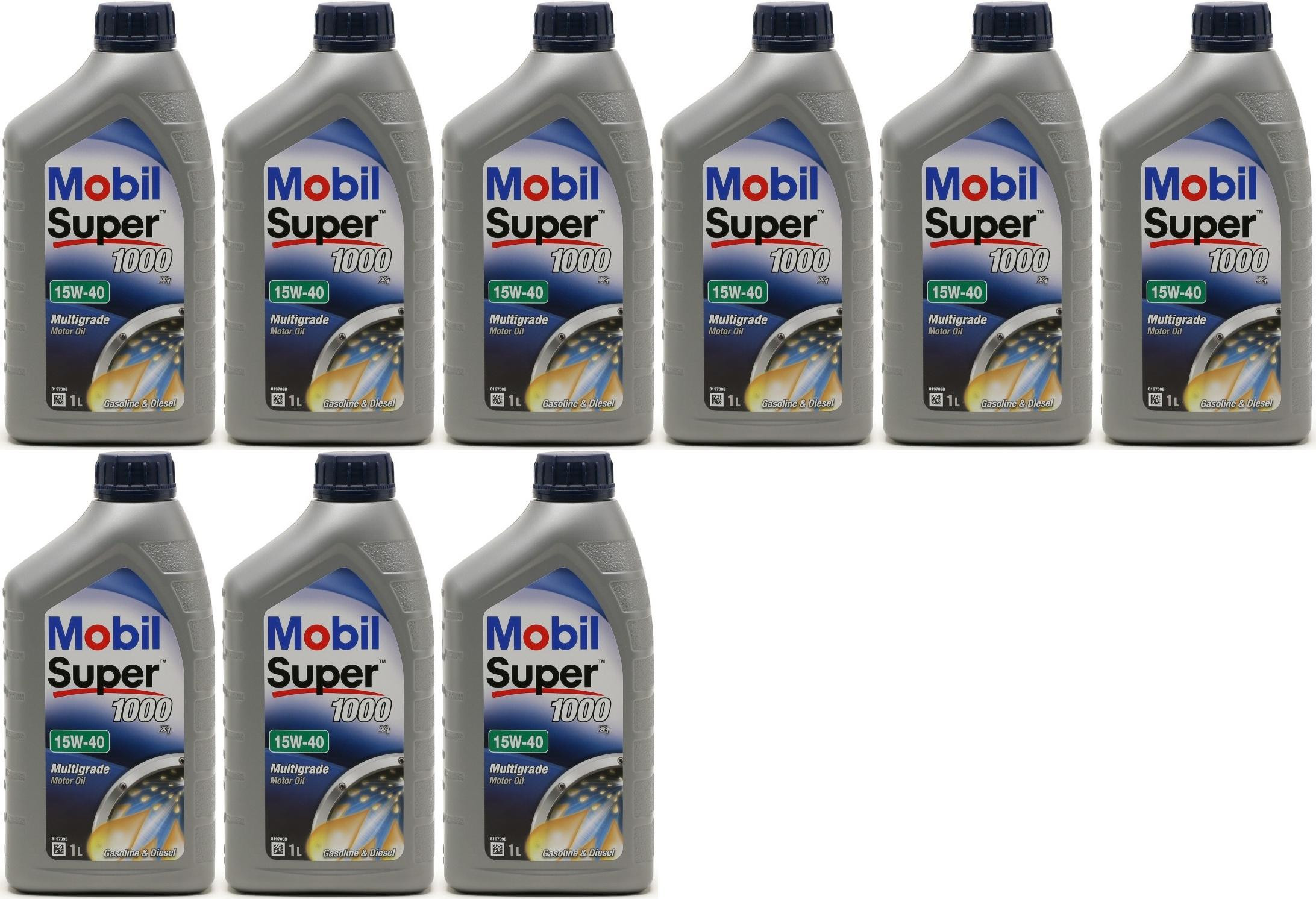 Mobil Super 1000 X1 15W-40 Motoröl 9x 1l = 9 Liter