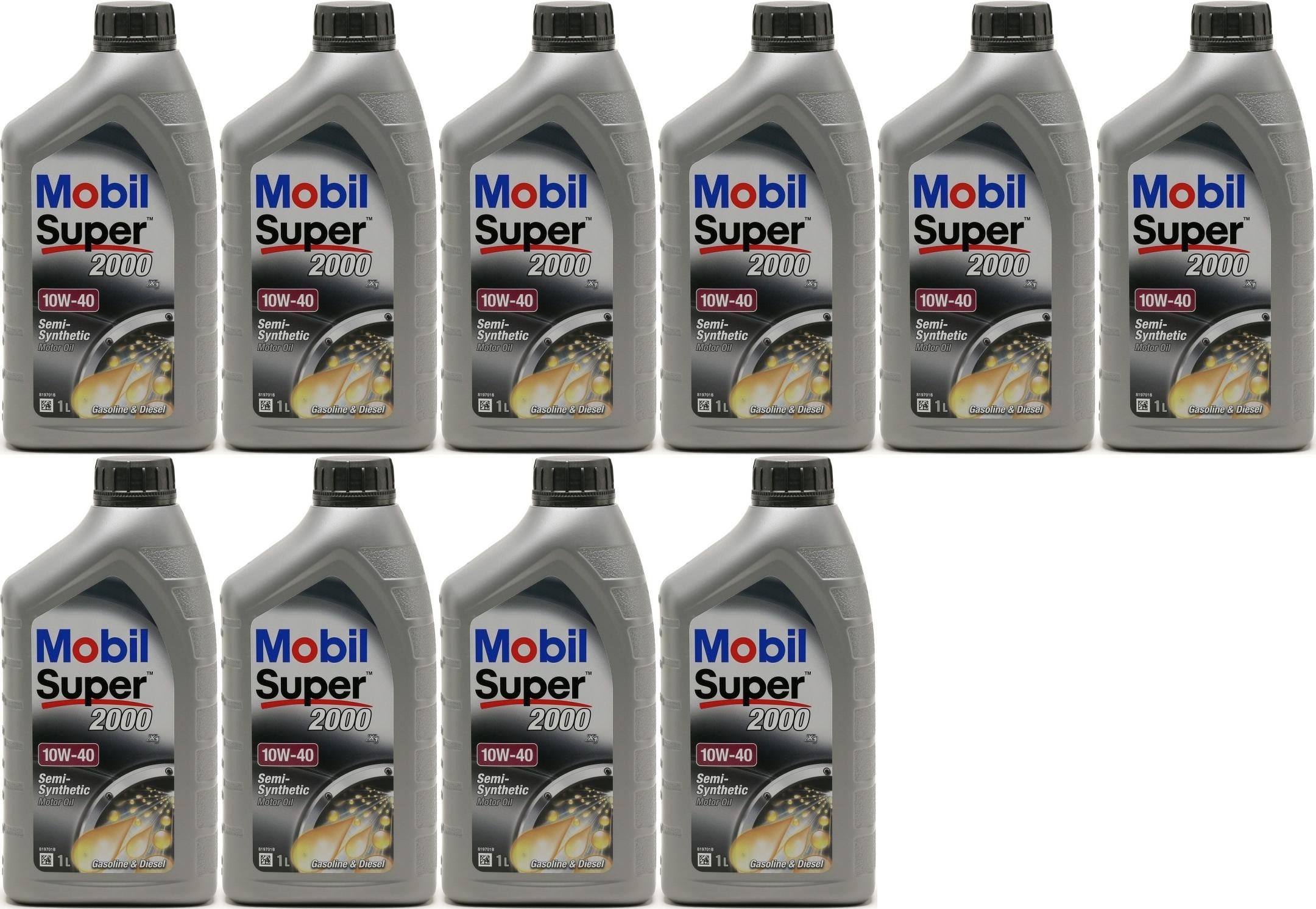Mobil Super 2000 X1 10W-40 Diesel & Benziner Motoröliter 10x 1l = 10 Liter