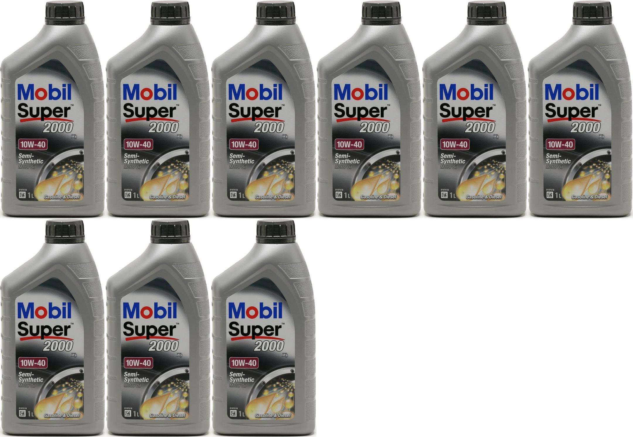 Mobil Super 2000 X1 10W-40 Diesel & Benziner Motoröliter 9x 1l = 9 Liter