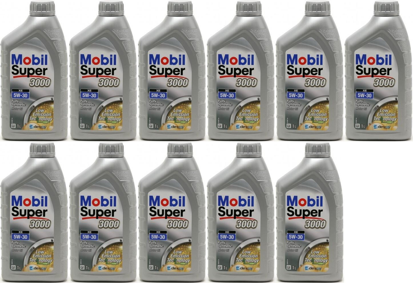 Mobil Super 3000 XE 5W-30 Motoröl 11x 1l = 11 Liter