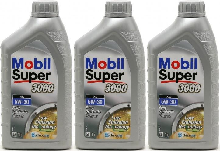 Mobil Super 3000 XE 5W-30 Motoröl 3x 1l = 3 Liter