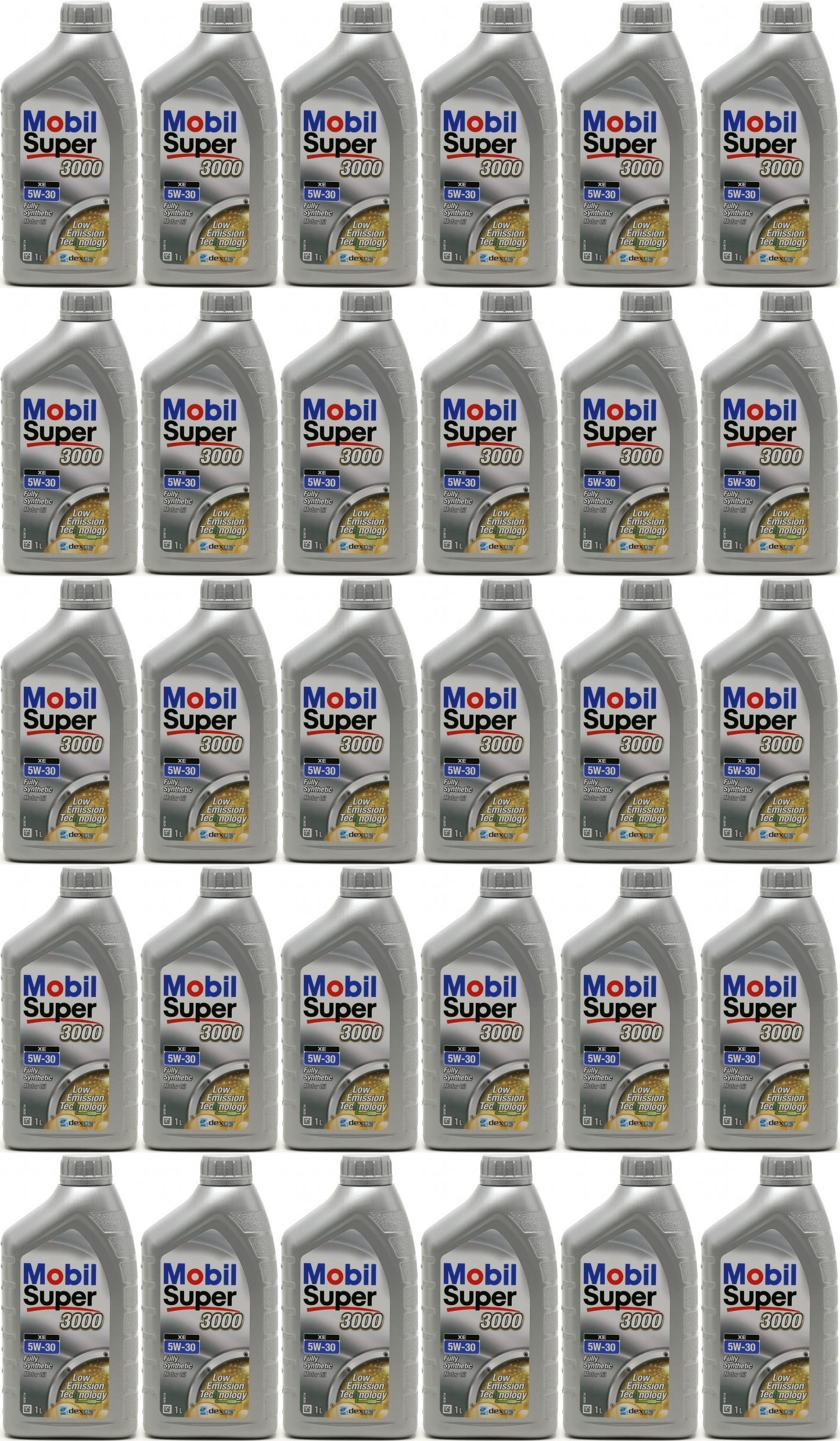 Mobil Super 3000 XE 5W-30 Motoröl 30x 1l = 30 Liter